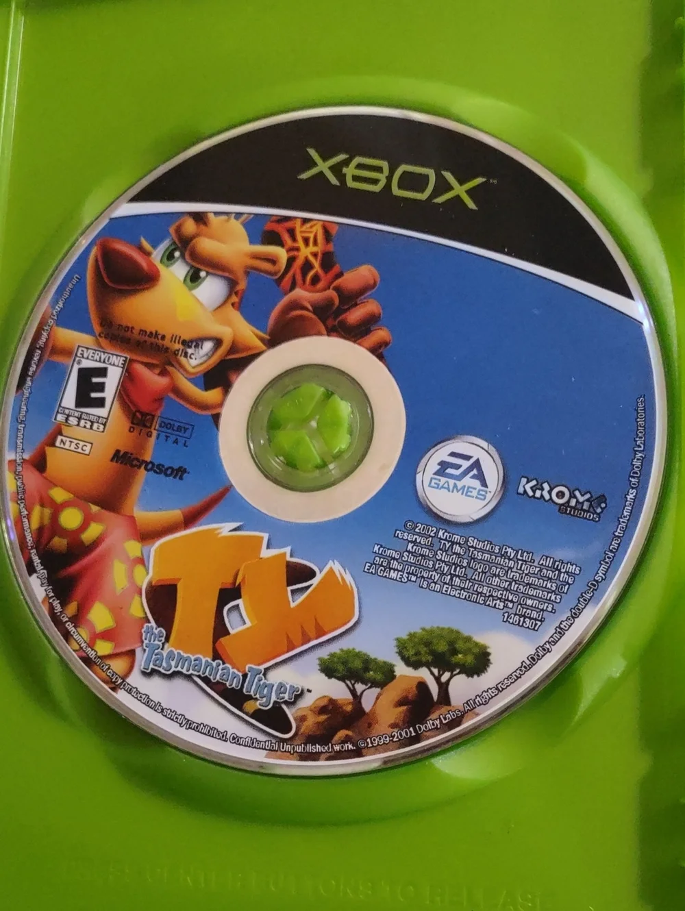 TY the Tasmanian Tiger 2002 XBox (Green Case, Colorful Cover)